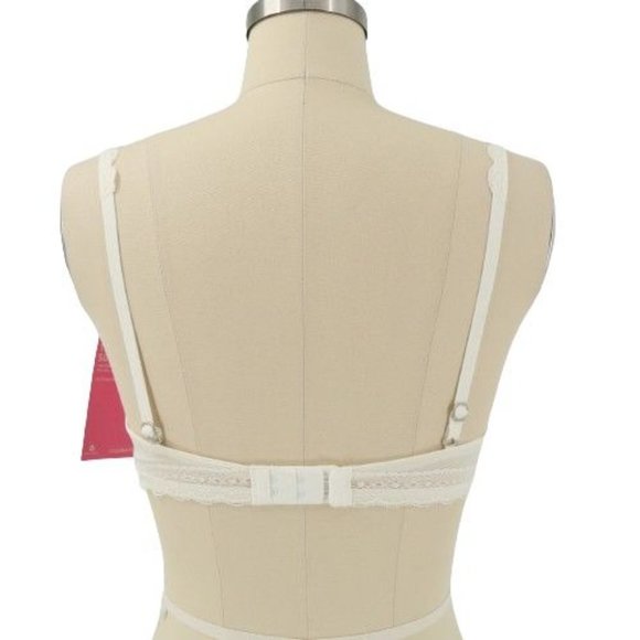 NWT Maidenform 9479 Total Solution Lace Trim Lift Full Coverage Ivory Bra 34B - Picture 3 of 3